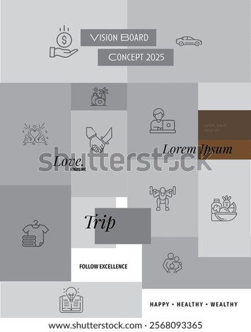  Vision Board 2025 Template to Inspire Your Journey to Craft Your Dreams