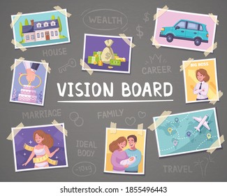 Vision Board Stock Vector Illustration and Royalty Free Vision