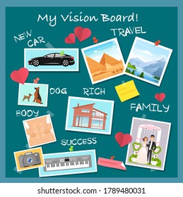 Vision Board Vector Art & Graphics