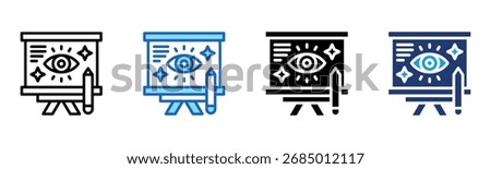 Vision Board icon Multi Style Vector Illustration