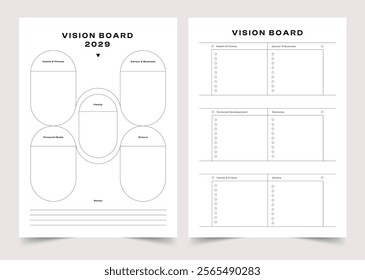 Vision Board Planner, Vector Planner