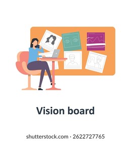 Vision board Vector illustration which can easily modify or edit 
