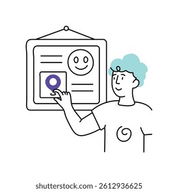 Vision board Vector Style Illustrations 