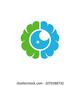 Vision Brain Logo Icon Design