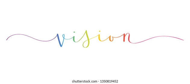 VISION brush calligraphy banner