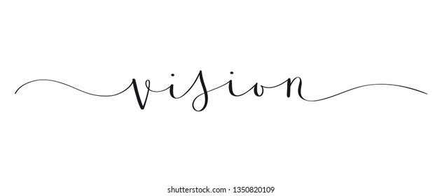 VISION brush calligraphy banner