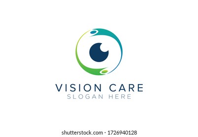 VISION CARE LOGO DESIGN VECTOR