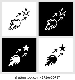 Vision Catalyst Symbol mit schwarz-weißem Hintergrund
