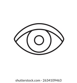 Vision check icon for ophthalmology visuals eye care diagnostics and health apps