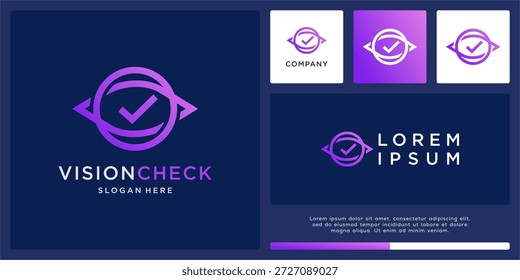 Plantilla de diseño de logotipo de control de visión.