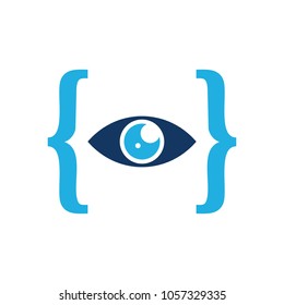 Vision Code Logo Icon Design Stock Vector (Royalty Free) 1057329335