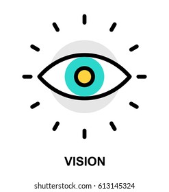 Vision Color Line vector Icon