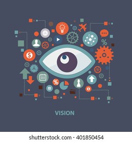 Vision concept design on clean background,vector