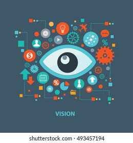 
Vision concept design on clean background,clean vector