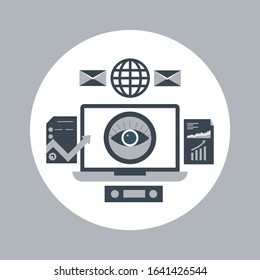 Vision concept design on gray background