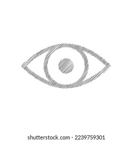 Vision concept, eye sketch vector icon Can be used for web and mobile