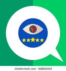 Vision Concept Icon with Eye and Stars