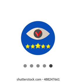 Vision Concept Icon with Eye and Stars
