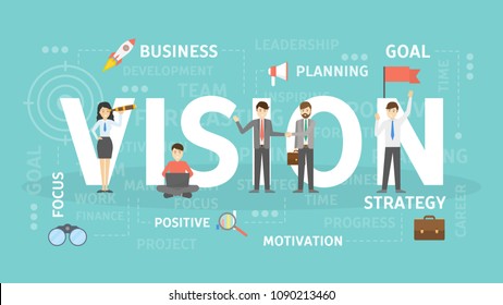 Vision concept illustration. Idea of business and motivation.