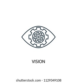 Vision concept line icon. Simple element illustration. Vision concept outline symbol design from Project management set. Can be used for web and mobile UI/UX