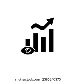 Icono de línea de concepto de visión. Ilustración de elemento simple. Diseño de símbolos de esquema de concepto de visión.