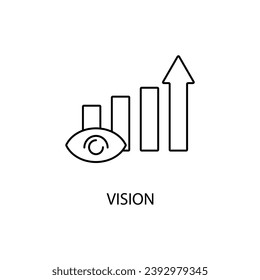 Vision concept line icon. Simple element illustration. Vision concept outline symbol design.