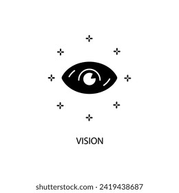 vision concept line icon. Simple element illustration. vision concept outline symbol design.