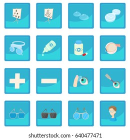 Vision correction icon blue app for any design vector illustration
