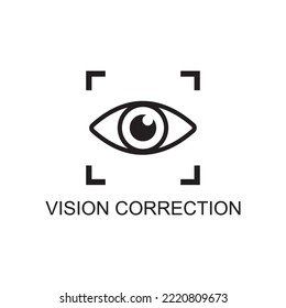 icono de corrección de visión , vector de icono de oftalmología