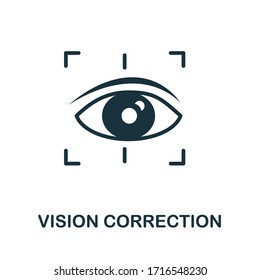 Vision Correction icon. Simple illustration from ophthalmology collection. Creative Vision Correction icon for web design, templates, infographics