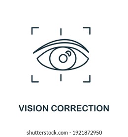 Vision Correction icon. Simple illustration from ophthalmology collection. Creative Vision Correction icon for web design, templates, infographics and more