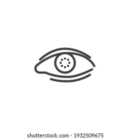 Vision correction line icon. linear style sign for mobile concept and web design. Eye surgery outline vector icon. Symbol, logo illustration. Vector graphics