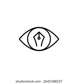 Vision Of Creativity An Eye With A Pen Nib Iris Idea Concept