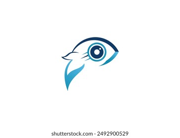 vision design logo eye fish logo design