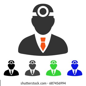 Vision Doctor flat vector icon. Colored vision doctor gray, black, blue, green icon variants. Flat icon style for graphic design.