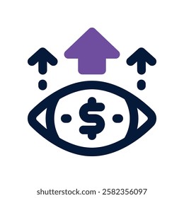 vision dual tone icon. vector icon for your website, mobile, presentation, and logo design.