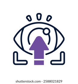 vision dual tone icon. vector icon for your website, mobile, presentation, and logo design.