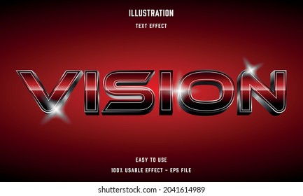 vision editable text effect template with abstract style use for business brand and company logo 