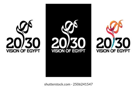 Logotipo del Vector Visión of Egypt 2030