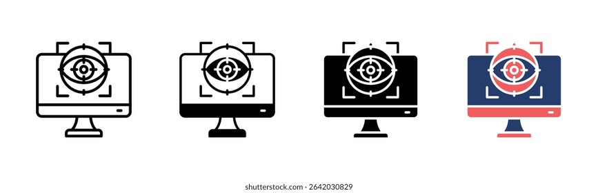 Vision Exam icon sheet multiple style collection