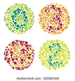 vision eye blind test vector illustration