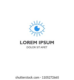 Vision eye burst vector logo icon template