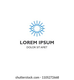 Vision eye burst vector logo icon template