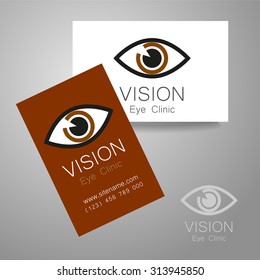 Vision - eye clinic logo. Design corporate identity for the the optics, medical center, shops glasses and lenses etc.