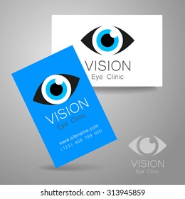 Vision - eye clinic logo. Design corporate identity for the the optics, medical center, shops glasses and lenses etc.