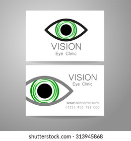 Vision - eye clinic logo. Design corporate identity for the the optics, medical center, shops glasses and lenses etc.
