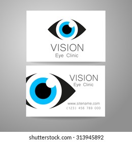Visión - logotipo de clínica ocular. Diseñar la identidad corporativa para la óptica, centro médico, tiendas, lentes, etc.