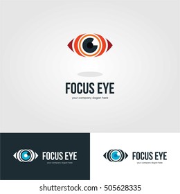 VISION EYE FOCUS LOGO ICON TEMPLATE