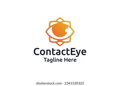 Vision eye gradient logo concept