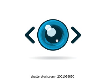 vision eye icon. blue eye icon
